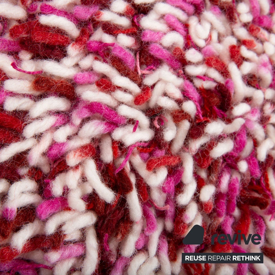 Kasthall Wolle Teppich Rot Pink Weiß by Gunilla Lauerhem-Ullberg 200 x 200 cm - Bild 3 von 4