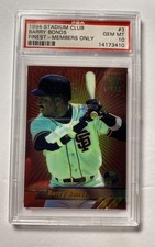 PSA 10 Barry Bonds 1994 Topps Stadium Club Finest Members Only #3 Low Pop 6