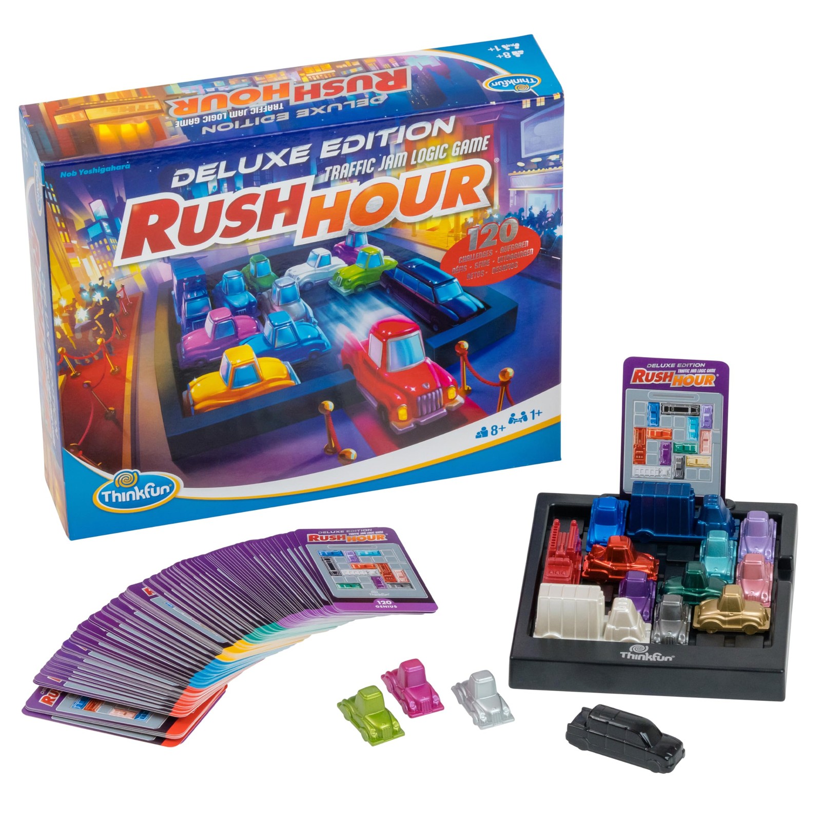 ThinkFun Rush Hour  Deluxe - Denkspiel ab 8 Jahre: Das geniale Stauspiel in hoch