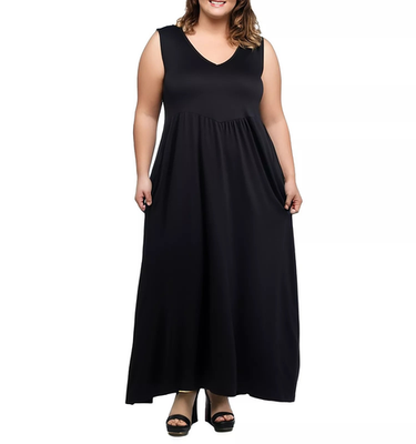 chinese dress ladies 24seven Comfort Apparel Plus Size Brown paisley Empire Waist Maxi Dres