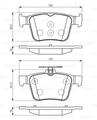 BOSCH Bremsbelagsatz, Scheibenbremse hinten für AUDI CUPRA SEAT SKODA VW - Bild 7 von 7