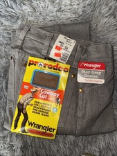 Vintage 90s Wrangler Cowboy Cut, ProRodeo, Deadstock NWT, 27x34 Stay Gray
