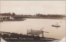 Lake Canby Minnesota MN Concrete Bridge Diving Board RPPC Photo Postcard
