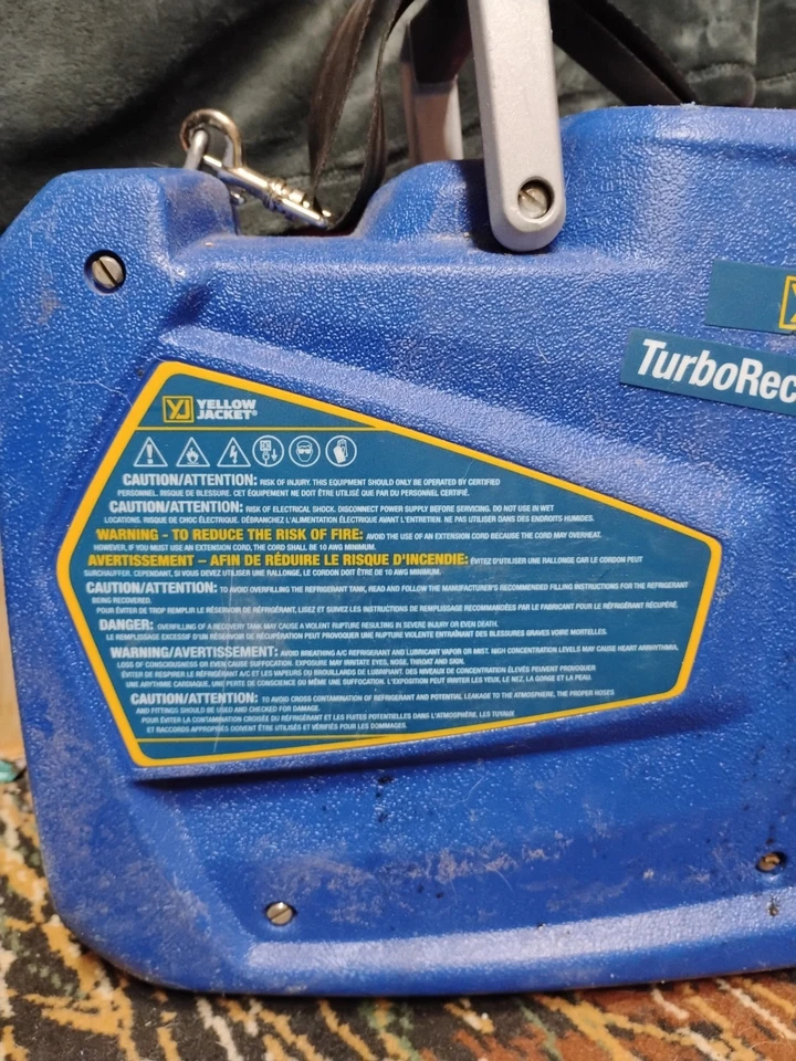 Máquina refrigerante Yellow Jacket 95780 TurboRecover sistema A2L de 1,25 HP Foto 4 de 4