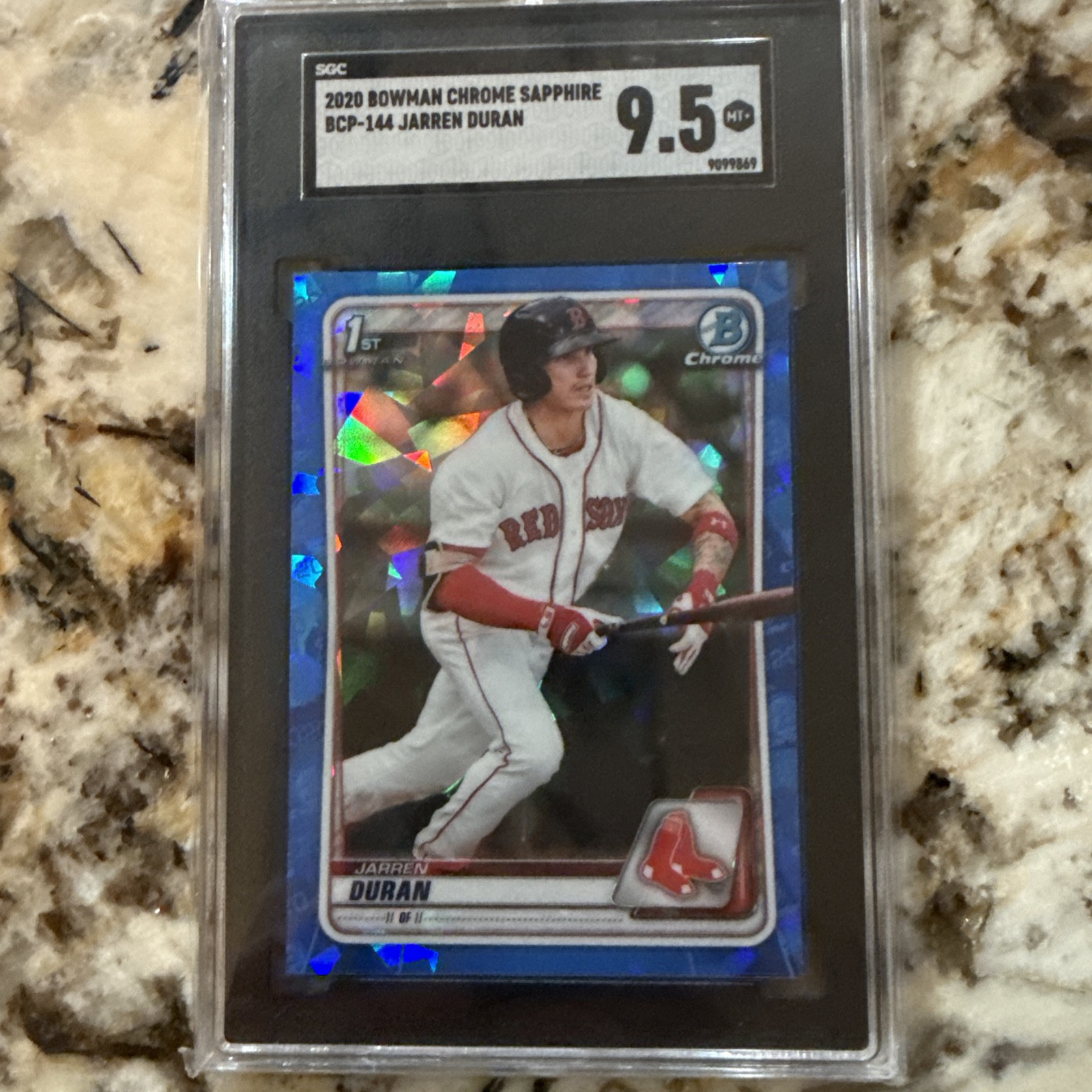 2020 Bowman Chrome Sapphire BCP-144 Jarren Duran SGC Mint 9.5