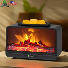 Flame Fireplace Wax Melt Warmer,Scentsy Wax Warmer with Timer, Electric Wax Warm