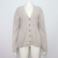 Nina Ricci Graue Angora-Haar Frauen Cardigan aa52365 152898207