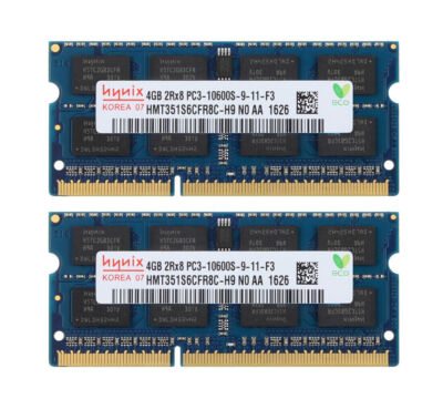 Mémoire RAM Hynix 8 Go Ou 4 Go DDR3 1333MHz PC3-10600S SODIMM Pour Portable - Neuf