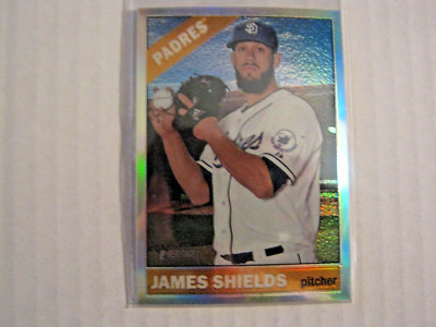 James Shields 2015 Topps Heritage Chrome Refractor Parallel Card #555 361/566