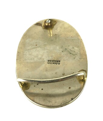 Small Oval Belt Buckle Inlaid Mother of Pearl Shell Made in  display picture 3