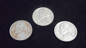 1940 P D S Jefferson Nickel Set - 3 Coin Lot