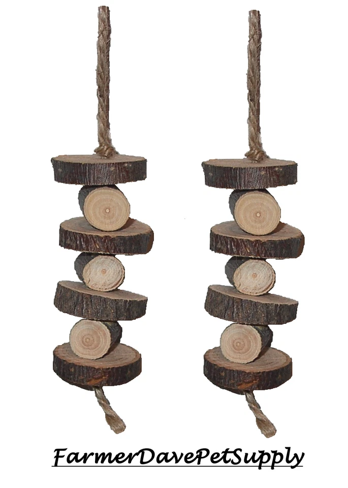 FARMERDAVEPETSUPPLY Dual - Organic STACKED APPLE CHEW TOY Rabbit, Guinea Pig,Chinchilla