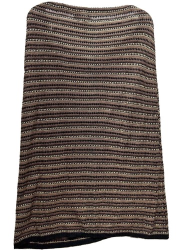 Lauren Ralph Lauren Womens Size L Brown Linen Blend Leather Strap Wrap Skirt - Picture 6 of 6