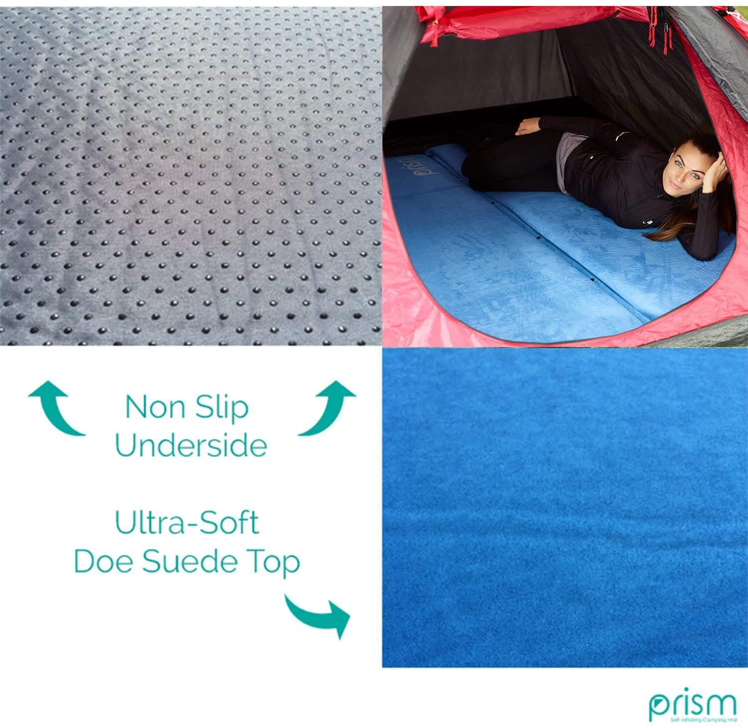 Self Inflating Camping Mat Luxury Padding 4cm Lightweight Sleeping Roll