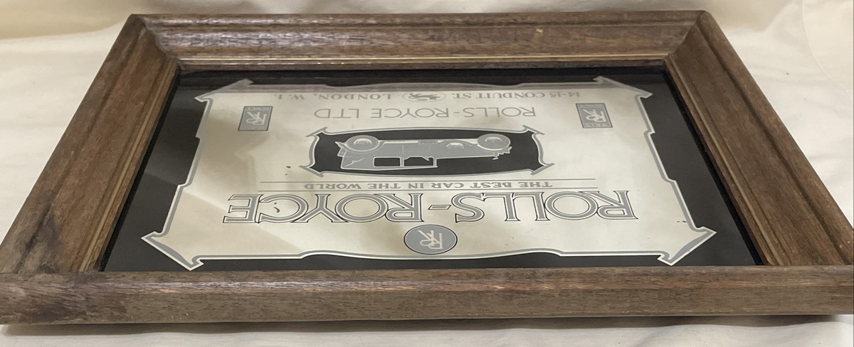 パブミラー ロールスロイス ROLLS ROYCE 鏡 アンティーク Vintage Rolls Royce Advertising Mirror: Automotive