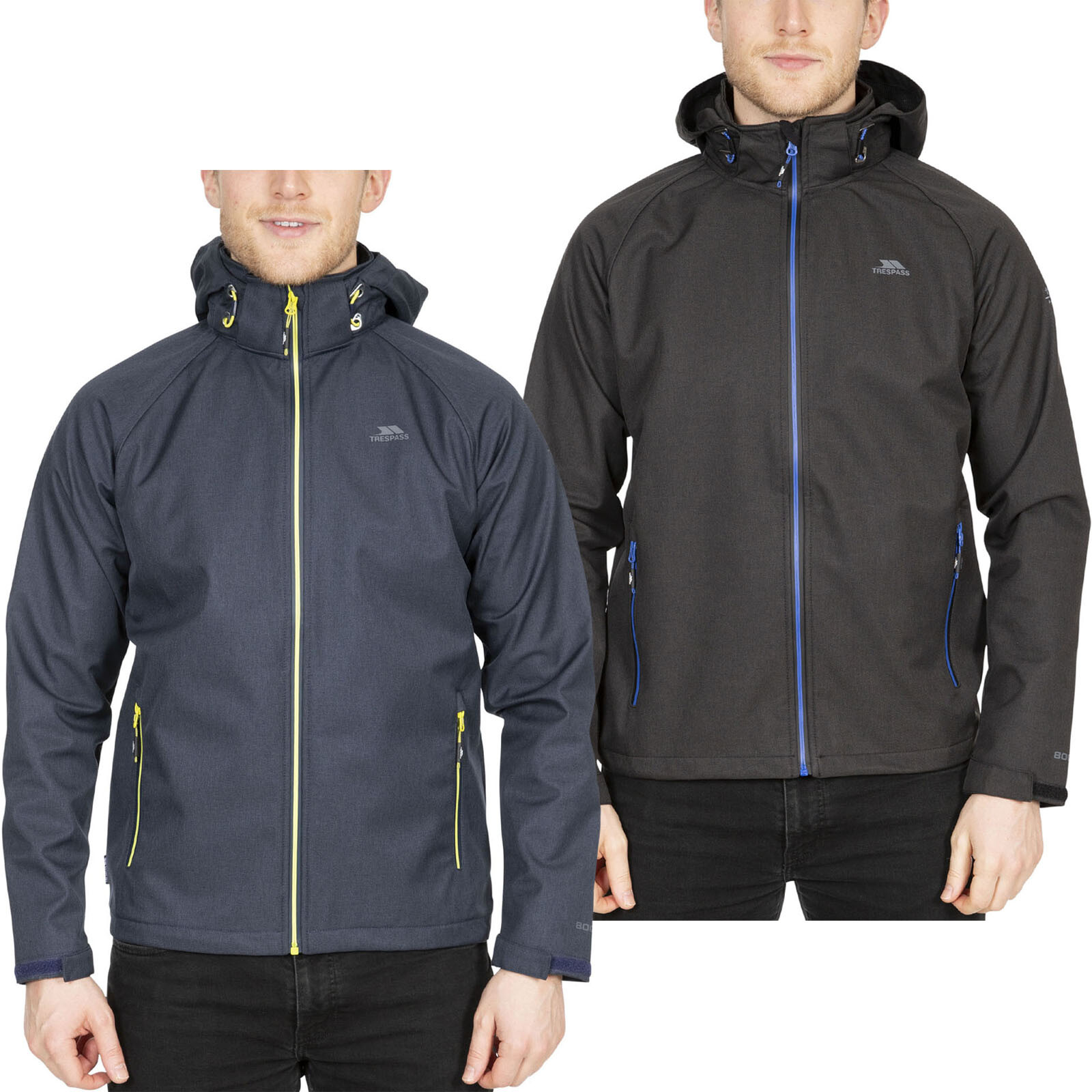 Trespass Mens Maverick Hooded Softshell Jacket Black M