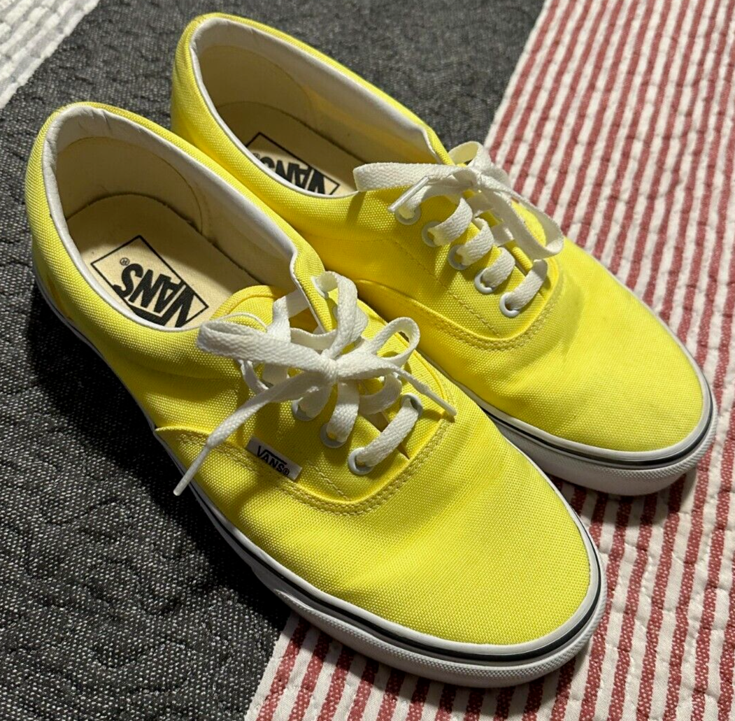 Bright Yellow VANS Off the Wall Sneakers Unisex Size -Men Women 10