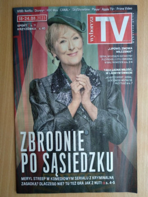 ONLY MURDERS IN THE BUILDING / MERYL STREEP on cover WYBORCZA TV Polish Magazine