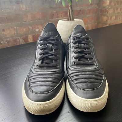 Filling Pieces Black Leather Sneakers Men display picture 1