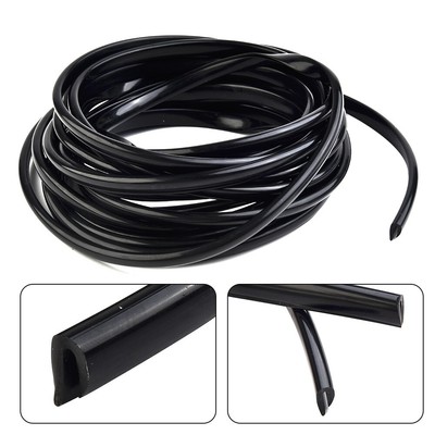 6M Schwarz U-Form T??r Formung Gummi Streifen Trim Guard Edge Protector Cover