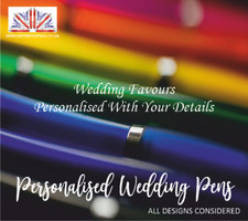 Wedding/Birthday/Party 25/50/100/200 Personalised Printed Pens Favours   