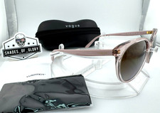 VOGUE VO 5453S 2942T5 TRANSPARENT PINK BROWN GRADIENT POLARIZED SUNGLASSES 53MM