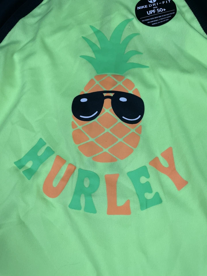 Nike Dri Fit Rashguard Suit Size 12M Hurley NWT SPF 50+ Green Sun Protection - Image 3 of 4