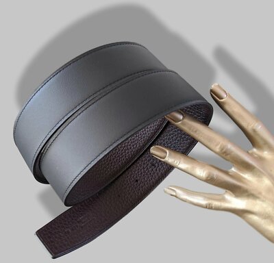 Hermes [125] Noir/Chocolat Chamonix/Togo Reversible Belt Strap 38 MM, BNWTIB!