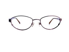 Joan Collins Brown Oval Metal Frame With Crystals Eyeglasses 9691 53 19 135