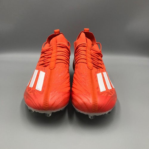 Adidas Men's Size 12.5 Adizero Primeknit Orange White Football Cleats GV9628 - Picture 2 of 8