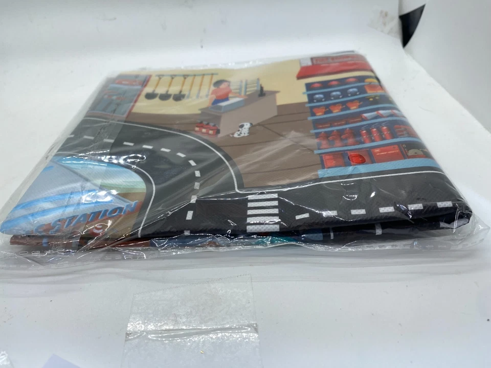Coche de juguete para niños mapa de carreteras coches ciudad alfombra de juego Foto 3 de 4