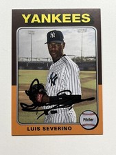 2019 Topps Archives 1975 #168 Luis Severino /99 New York Yankees Baseball Card