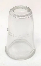 Antique Crystal Glass Steri-Seal Baby Bottle Nipple Cover circa 1940's