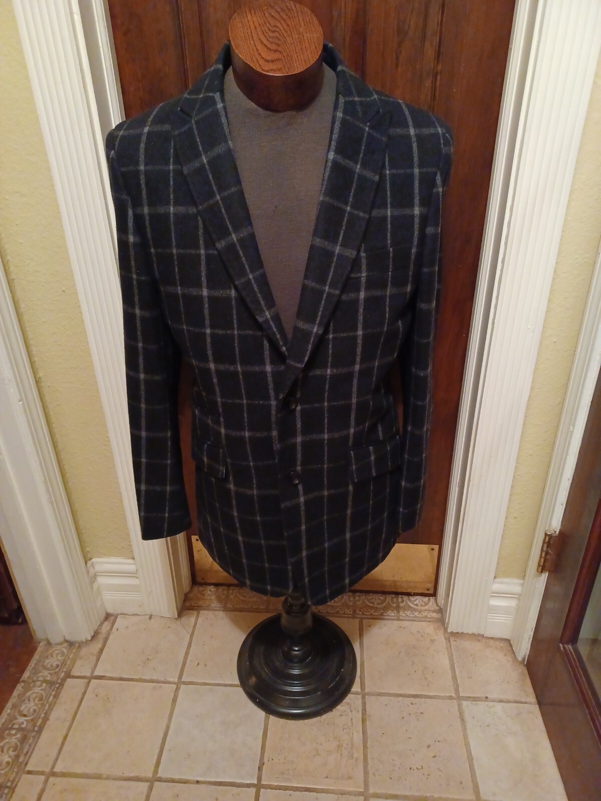 FILA Giacca uomo William Hunt Savile Row taglia 40 2 bottoni nero e grigio