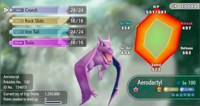 Pokemon Let's Go Pikachu/Eevee 6IV Max AV Shiny Aerodactyl