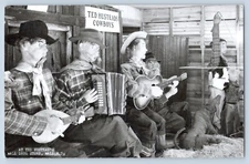 Wall South Dakota Drug Store Ted Hustead's Cowboys Real Photo Postcard RPPC 1961