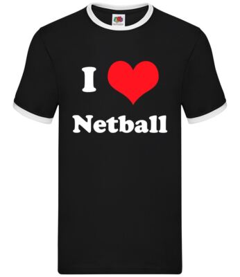 I Love Netball - Herren Ringer - Spiel Sport Netz Ballplatz Teamplayer