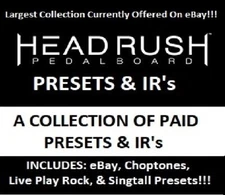 Headrush Patches Presets Rigs eBay's Largest Collection For Headrush Pedalboards