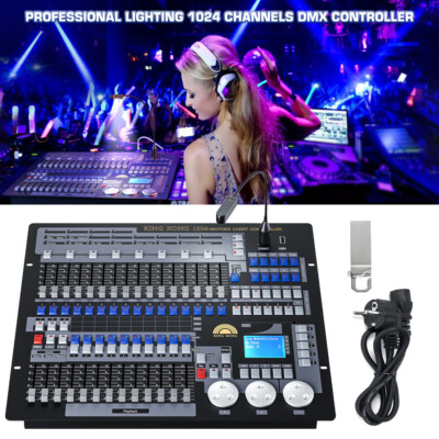 DMX Console 1024 DMX Stage DJ Light Controller Lighting LCD Display DJ Equipment