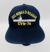 USS RONALD REAGAN CVN-76 NAVY SHIP HAT U.S MILITARY OFFICIAL BALL CAP USA MADE
