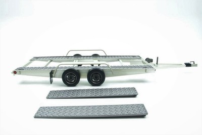 Remorque Porte-voiture Otto – Échelle 1/18, Métal Gris, Neuve, Pour Miniatures