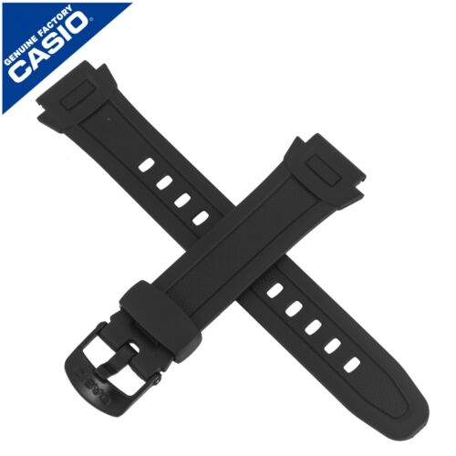 Genuine Casio Watch Strap Band for W-756-1AV W756 W 756 BLACK - Afbeelding 1 van 4