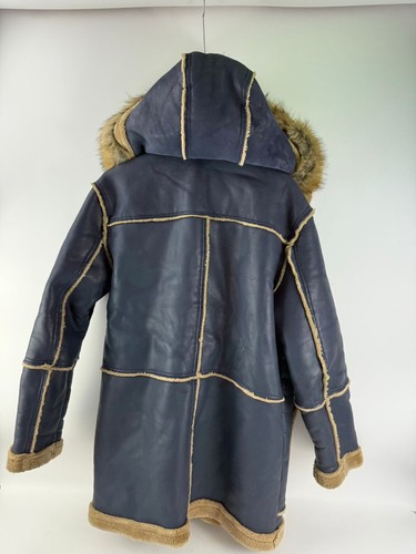 JC Jordan Craig Mens Blue Denali Shearling Removable Hood Jacket Coat Size XL - Picture 2 of 11