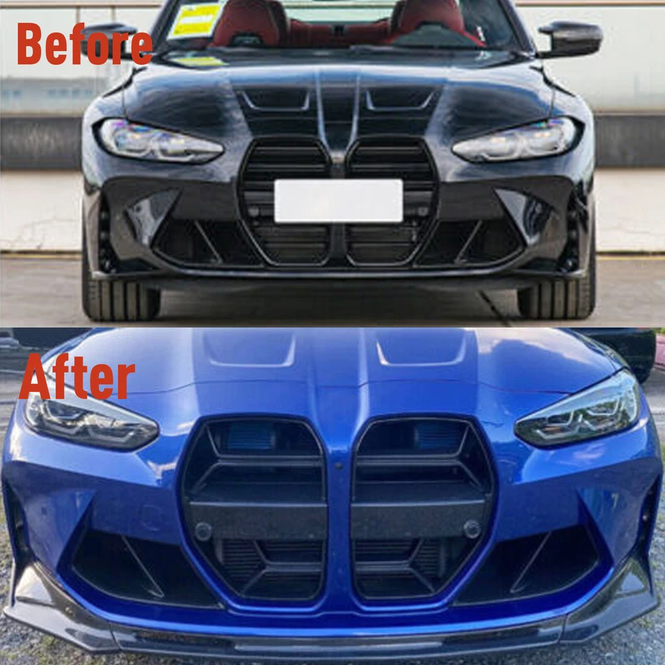 Rejilla delantera estilo CSL + labio de parachoques alerón para BMW M3 G80 M4 G82 G83 2021-2024 Foto 4 de 4