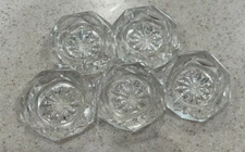 5 Hexagon Paneled Diamonds Master Salt Dip Cellar Clear
