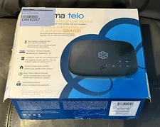 Ooma telo VOIP Home Phone Service with Cords Box And Quick Start Guide Black