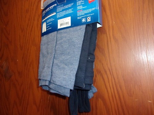 NEW MEN'S HANES COTTON BLEND 2-PAC SLEEP SHORTS w/ ELASTIC WAIST & DRAW STRING - Picture 3 of 4