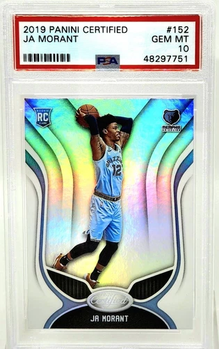 📈 PSA 10 JA MORANT RC 📈 2019-20 PANINI CERTIFIED #152 GRIZZLIES ROOKIE GRADED