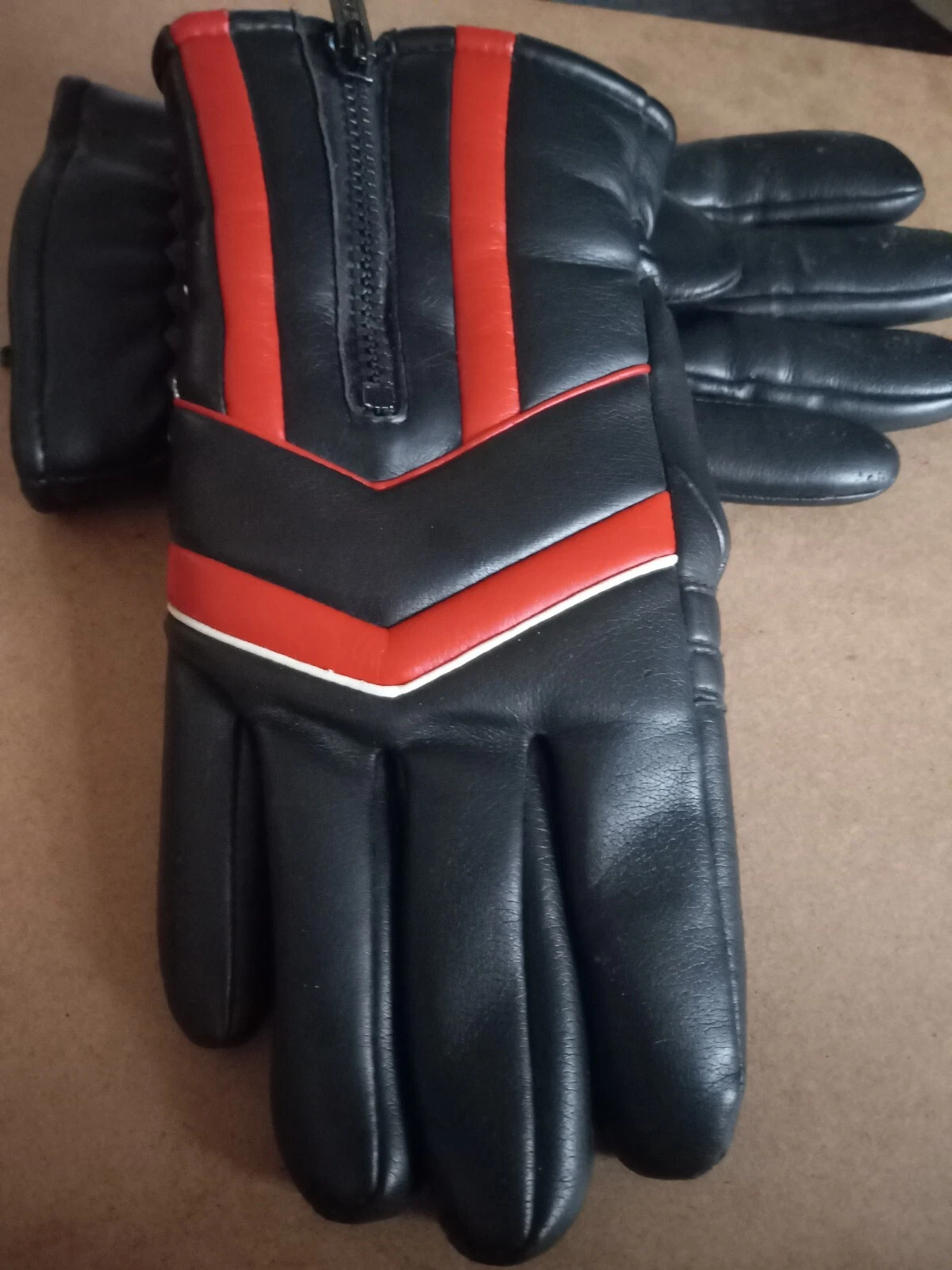 Wells Lamont Winter Snow Ski Gloves Vintage Ligned Zip Small