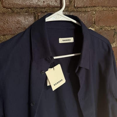 Sandro Paris H23 Marine Flannel Shirt size S